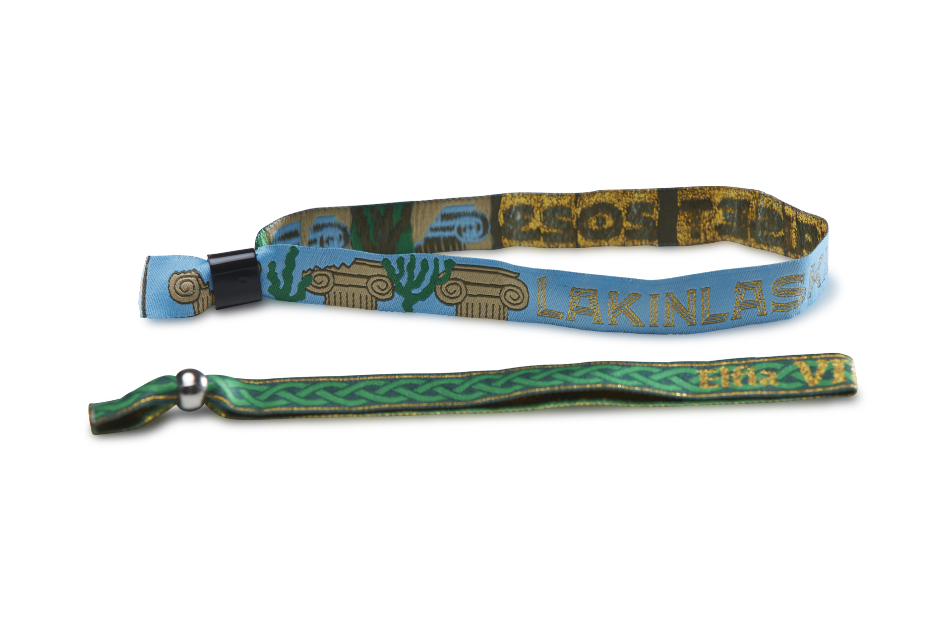 Bracelets en Tissu Doré et Argenté