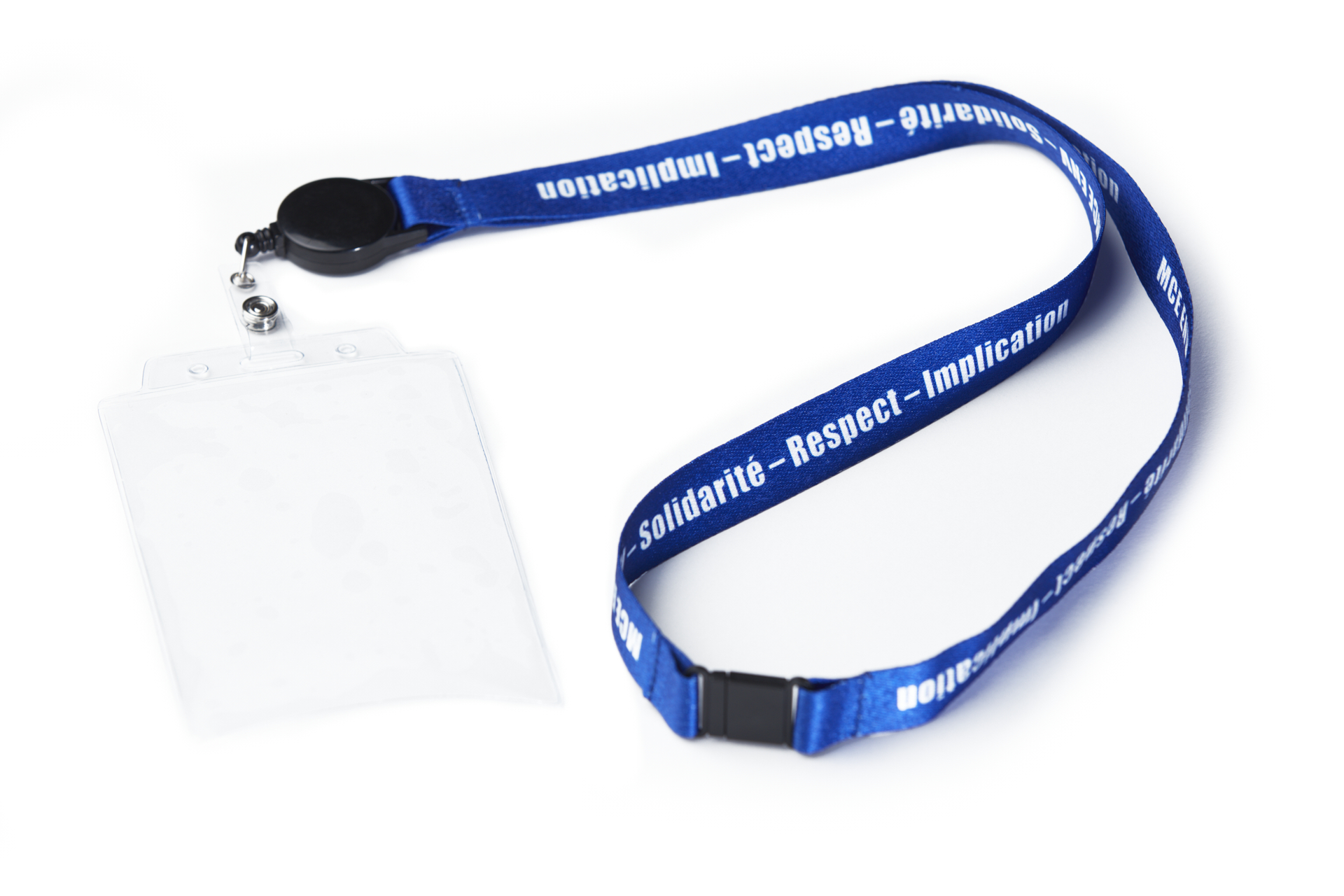 Pack CONGRÈS ECO : PET 20mm + détache sécurité + yoyo+ porte-carte congrès 68mmx113mm vertical