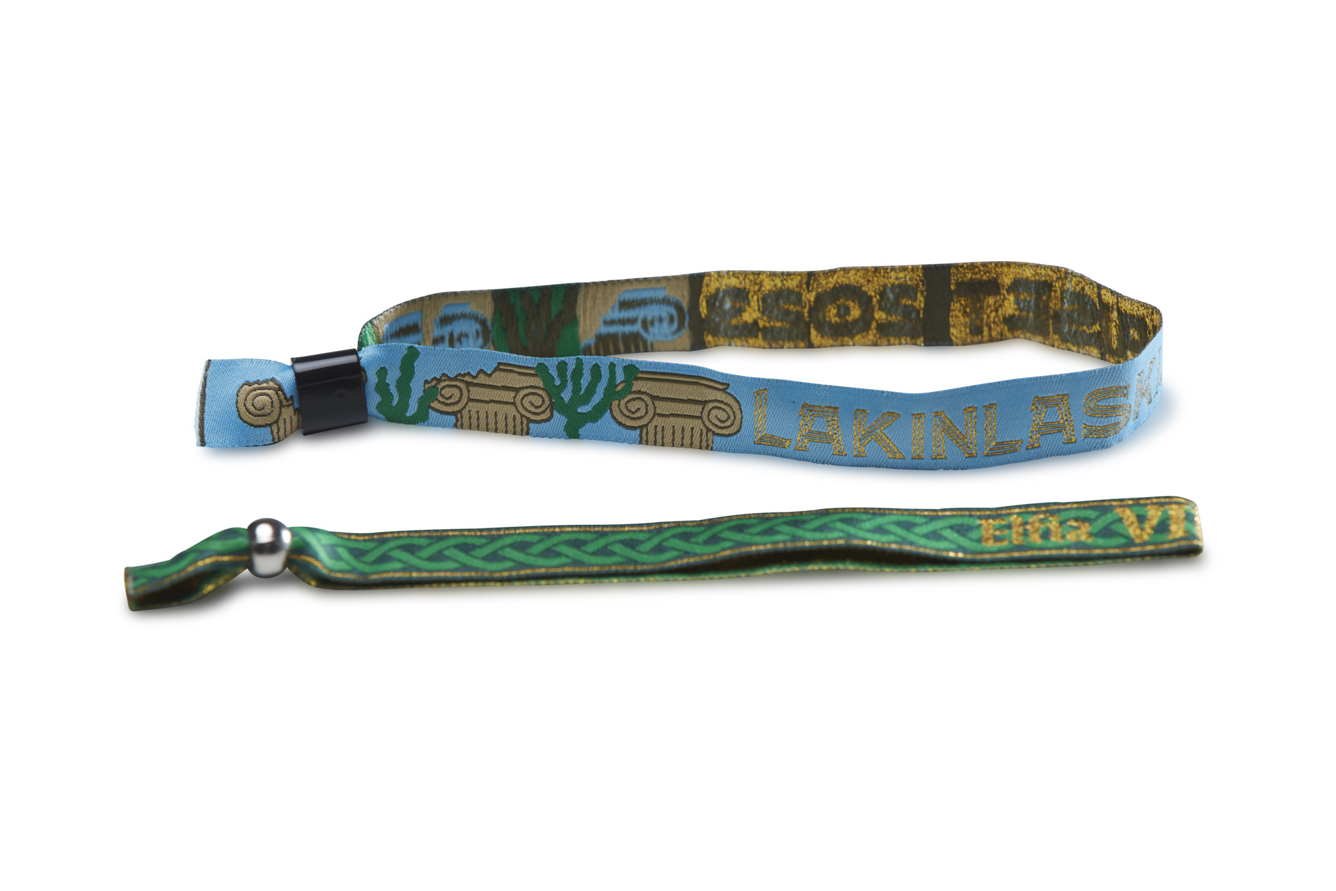 Bracelets en Tissu Doré et Argenté